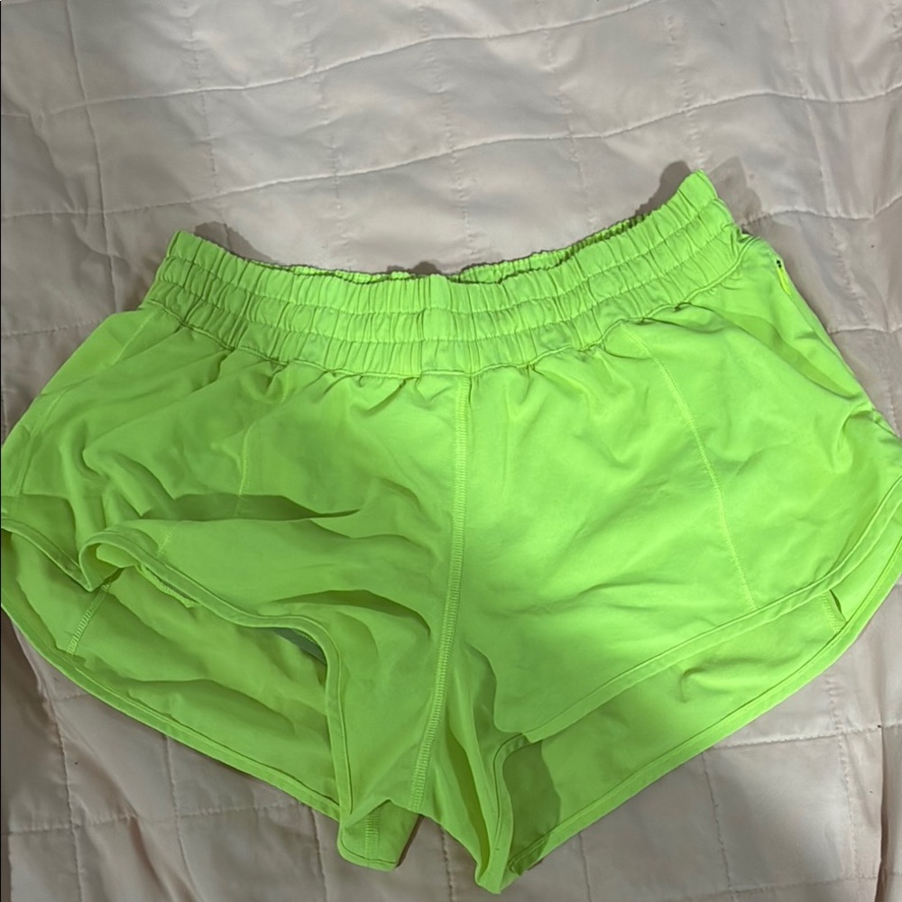 CRZ YOGA Bright Lime Women's Athletic Shorts